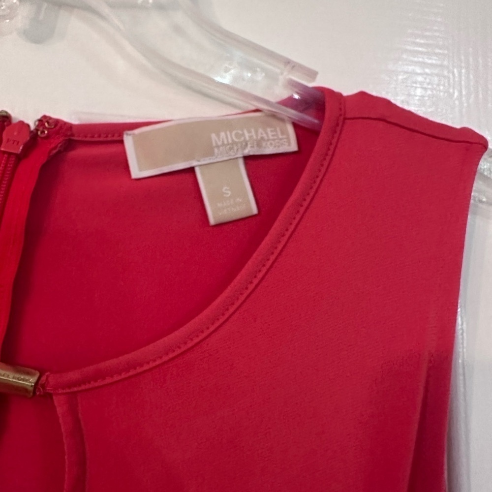 Michael Kors Vibrant Red Cold Shoulder Blouse - Picture 3 of 4